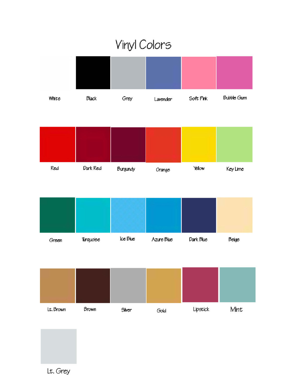 Color Names on Paint Splats